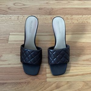 Brown Leather Mule Sandals